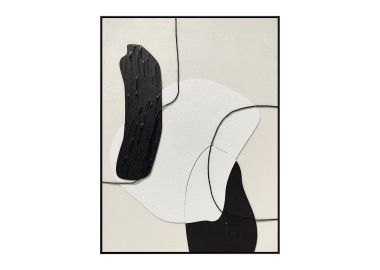 ציור 120*90 ס"מ גוון שחור-לבן דגם רטרו2