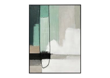 ציור 120*90 ס"מ גוון ירוק דגם אבסטרקט