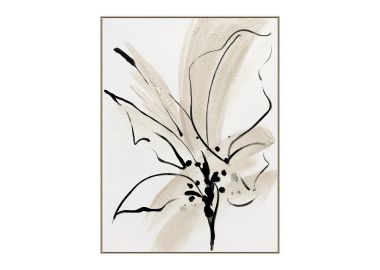 ציור 120*90 ס"מ גוון בז' פרחים דגם פלור1