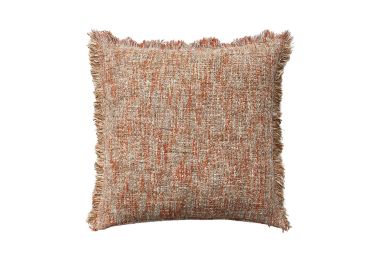 כרית נוי בד 50*50 בגוון טרקוטה דגם טימבר