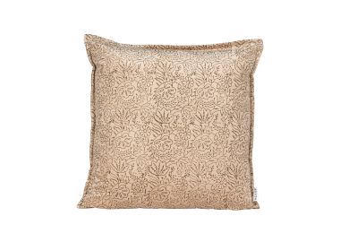 כרית נוי בד 50*50 בגוון בז' דגם לבה