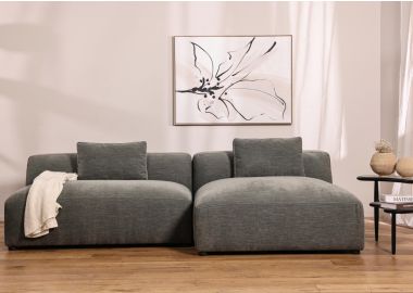 ספה פינתית ימין 145*260 ס"מ בד בגוון ירוק דגם פופ