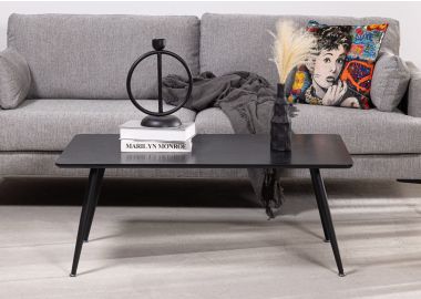 שולחן סלון 110*60 ס"מ בגוון שחור דגם LEWIS