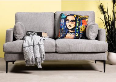 ספה דו מושבית 150 ס"מ בגוון אפור בהיר דגם JASMIN