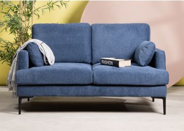 ספה דו מושבית 150 ס"מ בגוון כחול דגם JASMIN