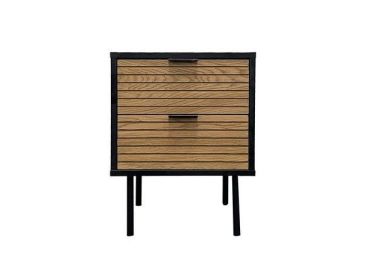 שידה 40*40 ס"מ בגוון אלון/שחור דגם SISI