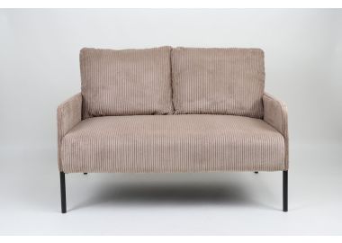 ספה דו מושבית בד קורדרוי חום 120 ס"מ דגם BESTY