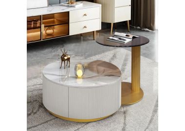 שולחן סלון משטחים דמויי שיש דגם 059