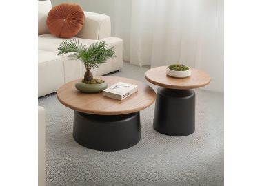 סט שולחנות סלון EMBER שחור