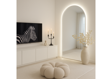 מראה קשתית עם תאורת לד