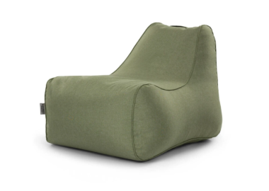 פוף פשתן מעוצב במילוי ספוג GOA צבע ירוק צבא