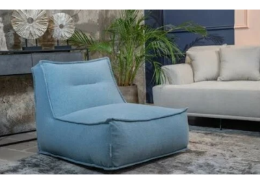 פוף כורסא Provence במילוי ספוג CLOUD צבע ג'ינס