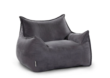 פוף כורסא SICILIA במילוי ספוג CLOUD אפור גרפיט