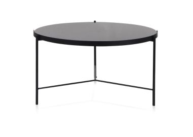 שולחן סלון עגול שיש בגוון שחור קוטר 80 ס"מ דגם COSMO