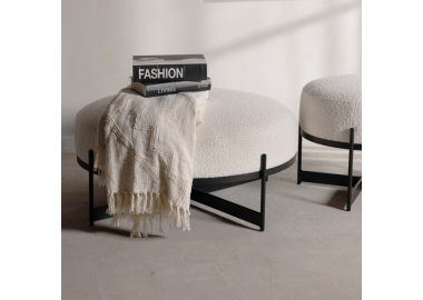 הדום בד בגוון קרם91*91 ס"מ דגם SIMPLY