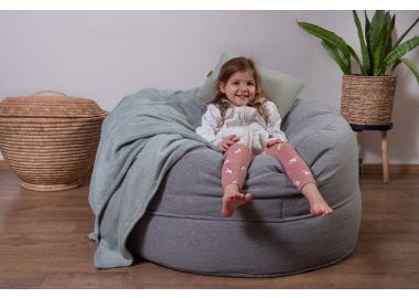 פוף דגם Matera בגוון אפור בהיר