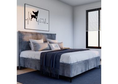 מיטה יהודית זוגית 140x190 דגם חאליסי גוון אפור