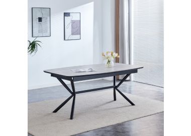 שולחן אוכל נפתח 1.8-2.7 מטר דגם ניקולס בגוון בז'