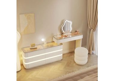 פינת איפור מודרנית בגוון לבן דגם בר