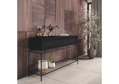 קונסולת כניסה מעוצבת דגם צדף גוון שחור