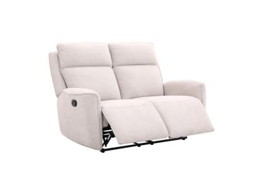 ספה דו מושבית מבד עם 2 הדומים נשלפים דגם פיראוס בגוון אופווייט