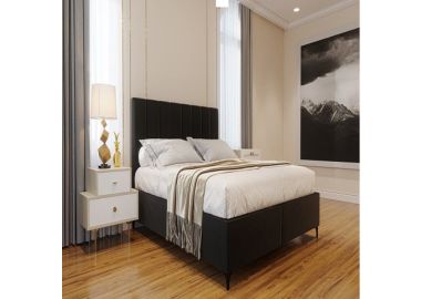 מיטה יהודית זוגית 140x190 דגם אליסיה גוון שחור