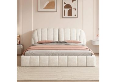 מיטה ברוחב וחצי דגם שיר בגוון לבן