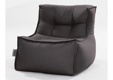 פוף מעוצב במילוי ספוג דגם Florence צבע אפור פחם