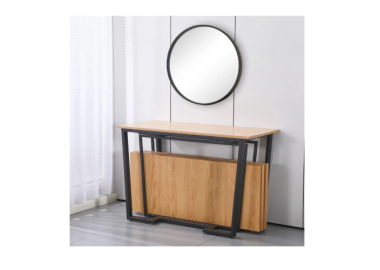 קונסולה מעוצבת נפתחת לפינת אוכל עד ל-3 מטר ברוחב 120 ס"מ דגם קיסר אלון טבעי