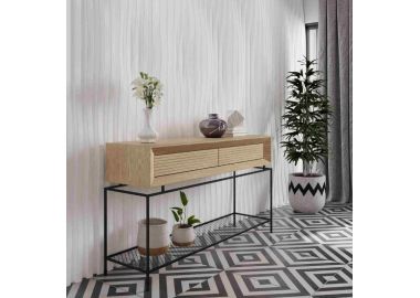 קונסולת כניסה מעוצבת דגם צדף גוון אלון