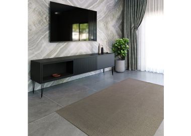 מזנון רוחב 200 ס"מ לסלון דגם איסלנד בלאק