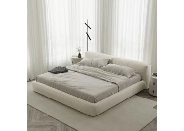 מיטה זוגית 180/200 ס"מ בגוון שמנת דגם בל