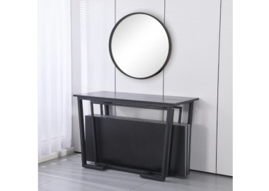 קונסולה מעוצבת נפתחת לפינת אוכל עד ל-3 מטר ברוחב 120 ס"מ דגם קיסר שחור