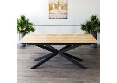 שולחן פינת אוכל מלבנית נפתחת דגם גלורי גרניט עץ טבעי