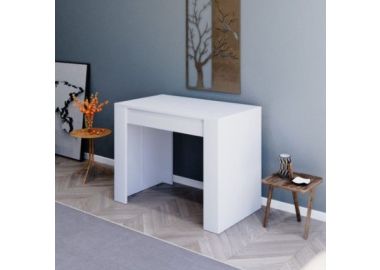 קונסולה נפתחת לפינת אוכל 3 מטר דגם לורד צבע לבן