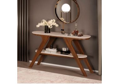 קונסולה בגוון אופוייט בשילוב עץ דגם רוזן