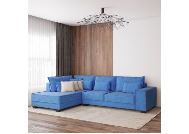 מערכת ישיבה פינתית 3 מטר דגם עמית פרימיום בגוון כחול