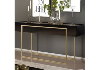 קונסולה בגוון שחור וזהב דגם מלודי