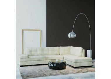 מערכת ישיבה פינתית מבד סוואנה דגם גיא בגוון שמנת