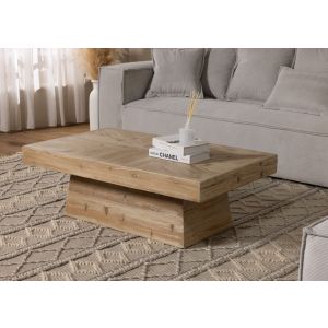 שולחן סלון מלבני עץ ממוחזר גוון טבעי 70*120 ס"מ דגם בולק