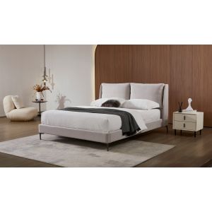 מיטה זוגית 200*160 ס"מ בד בגוון בז' דגם אופרה