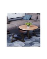 זוג שולחנות לסלון דגם נפטון גוון אלון משולב