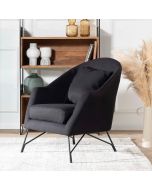 כורסא בד בגוון שחור דגם סינגל