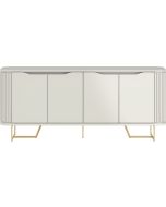 שידה יוקרתית 180 ס"מ בגוון אופוייט פרזול זהב דגם שנהב