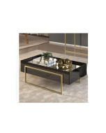 שולחן סלון בגוון שחור וזהב דגם מלודי