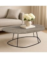 שולחן סלון בעיצוב שיש בגווני אפור דגם GF24-282