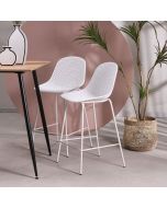 כסא בר לבן משענת גב דגם KLILO