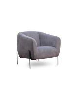 כורסא בד קורדורוי בגוון אפור דגם לייקה