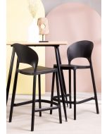 כסא בר שחור משענת גב דגם LANA