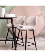 כסא בר בז' משענת גב בד פשתן דגם NITO